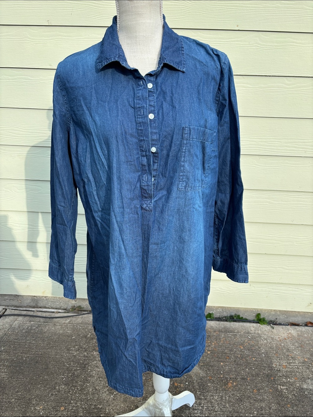 Old Navy Denim Long Sleeve Shirt Dress